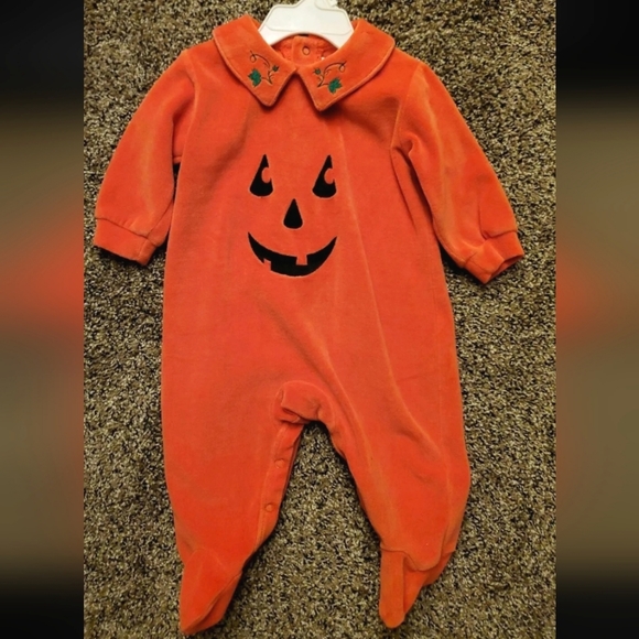 Talbots Other - Talbots kids Vintage Fall Pumpkin one piece outfit 6 month